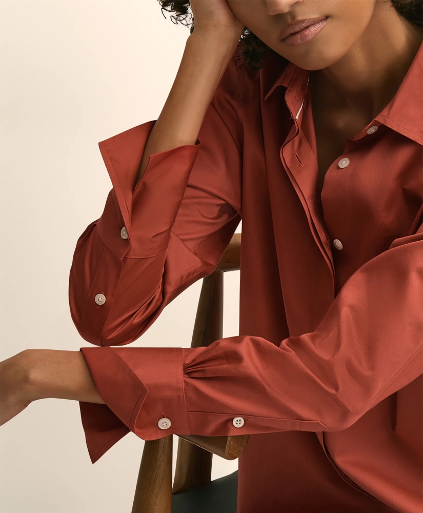 Supima&reg; Cotton Sateen Relaxed Shirt, image 3