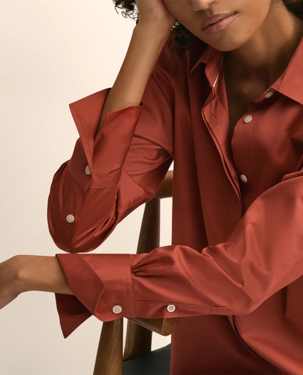Supima&reg; Cotton Sateen Relaxed Shirt, image 3