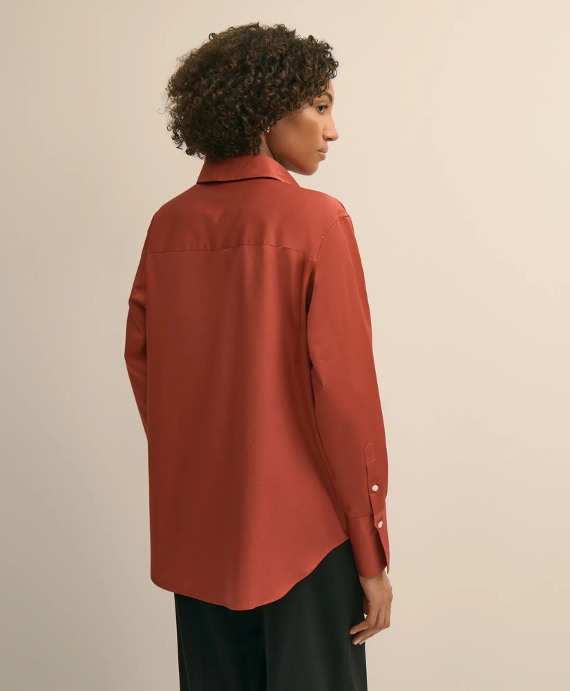 Supima&reg; Cotton Sateen Relaxed Shirt, image 4