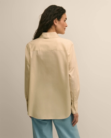 Supima&reg; Cotton Sateen Relaxed Shirt, image 3