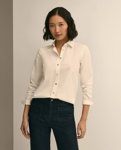 Supima&reg; Cotton Gold-Tone Button Shirt, image 1