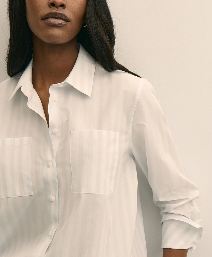 Relaxed Cotton Striped Shirt, image 3