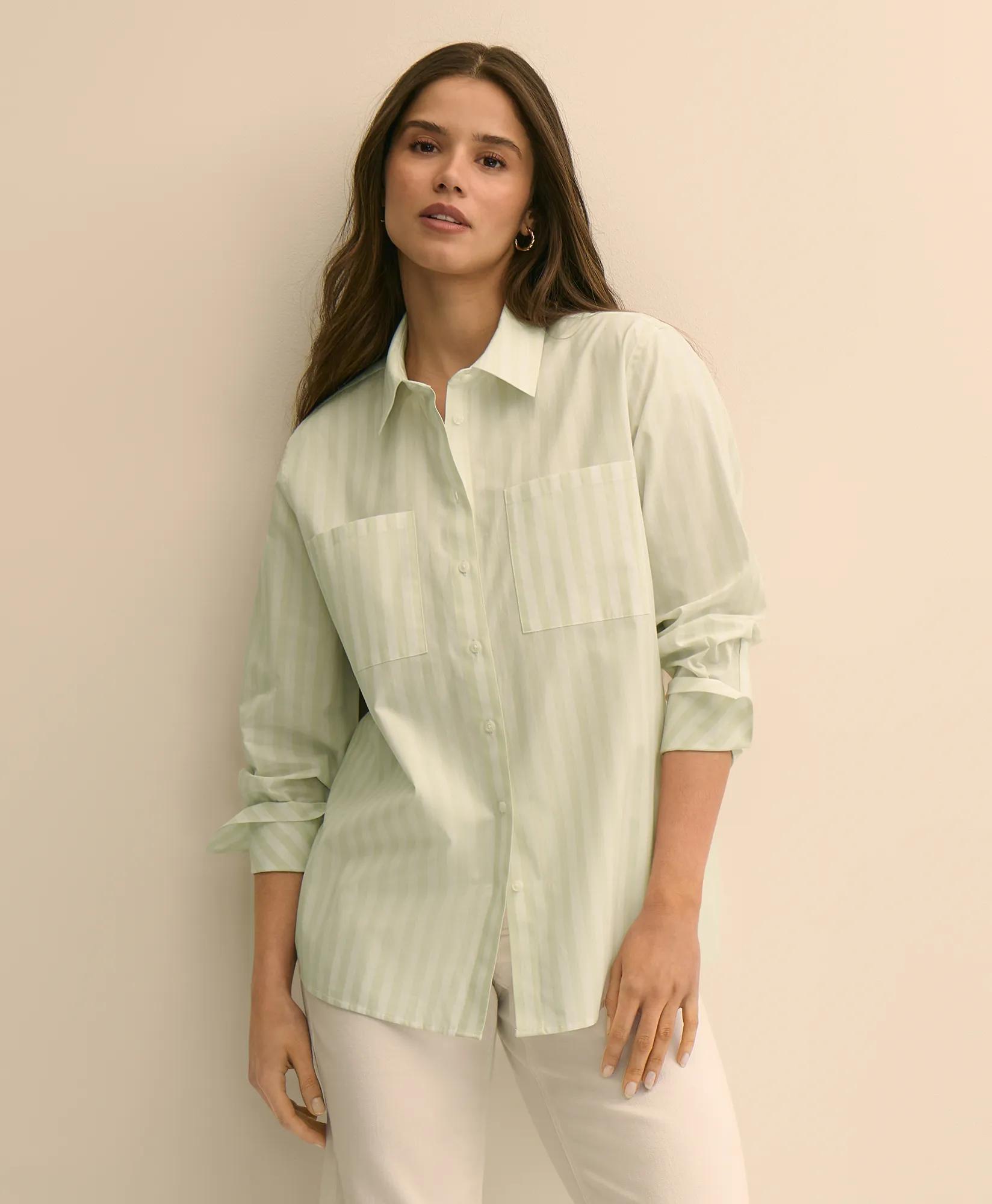 Relaxed Cotton Striped Shirt primary