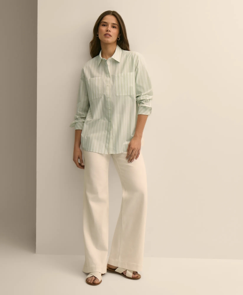 Relaxed Cotton Striped Shirt, image 2