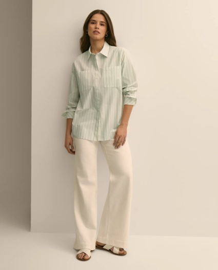 Relaxed Cotton Striped Shirt, image 2