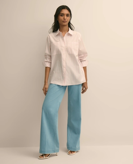 Relaxed Cotton Stripe Shirt, image 2