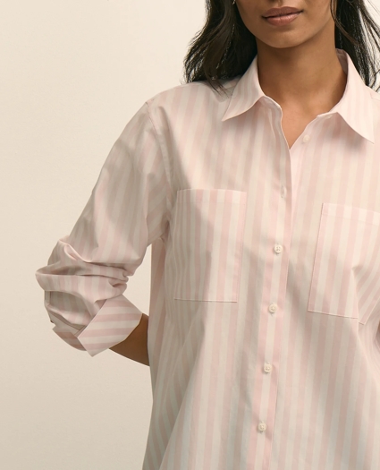 Relaxed Cotton Stripe Shirt, image 3
