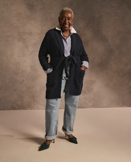 Supima&reg; Cotton Contrast-Collar Stripe Shirt with French Cuffs, image 3