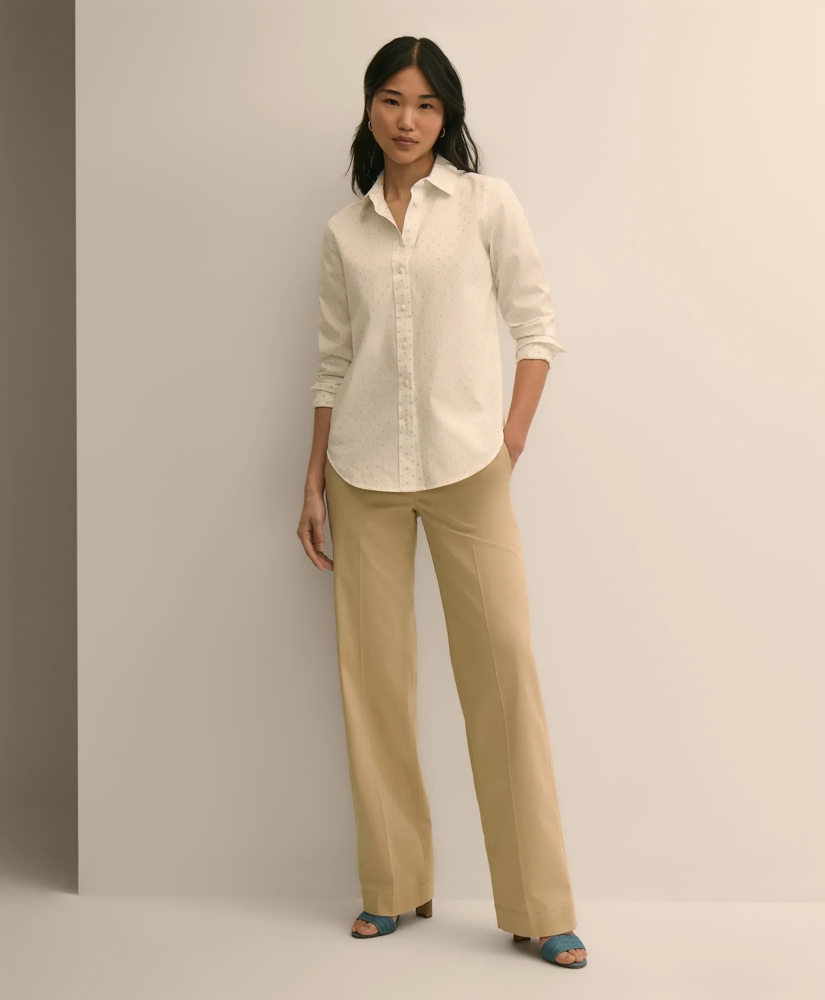 Cotton Jacquard Clip-Dot Shirt, image 2