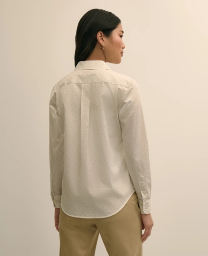 Cotton Jacquard Clip-Dot Shirt, image 4