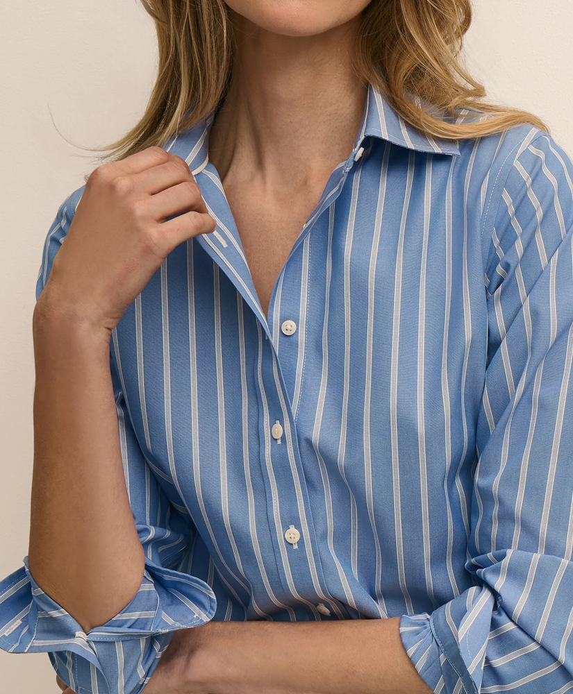 Classic Fit Stretch Supima&reg; Cotton Non-Iron Stripe Dress Shirt, image 3