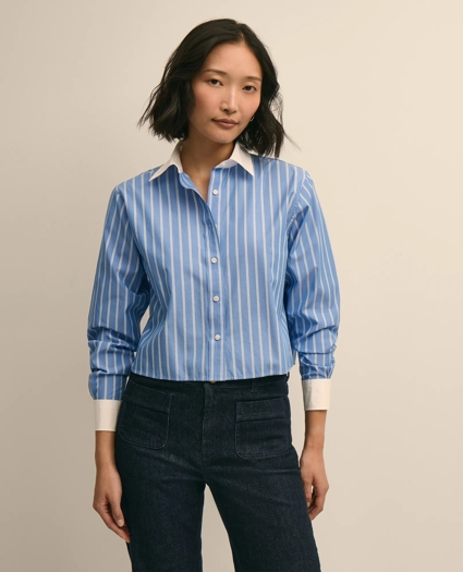 The Cropped Striped Shirt, image 1