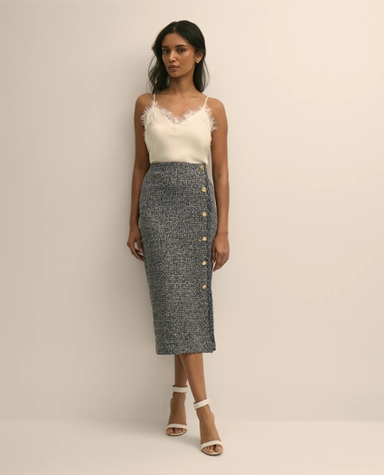 V-Neck Lace-Trimmed Cami in Silk Charmeuse, image 4