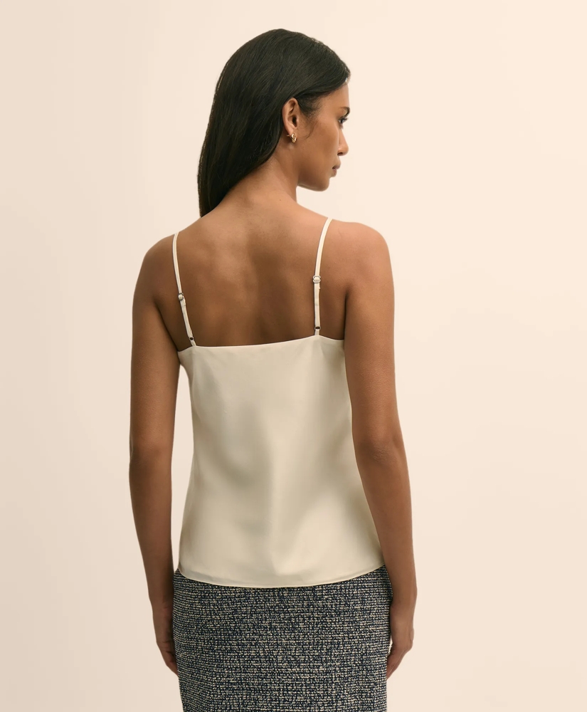 V-Neck Lace-Trimmed Cami in Silk Charmeuse, image 5