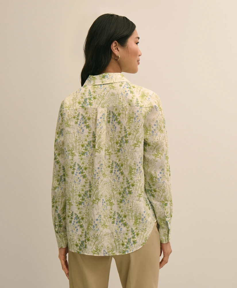 Linen Botanical Print Shirt, image 4