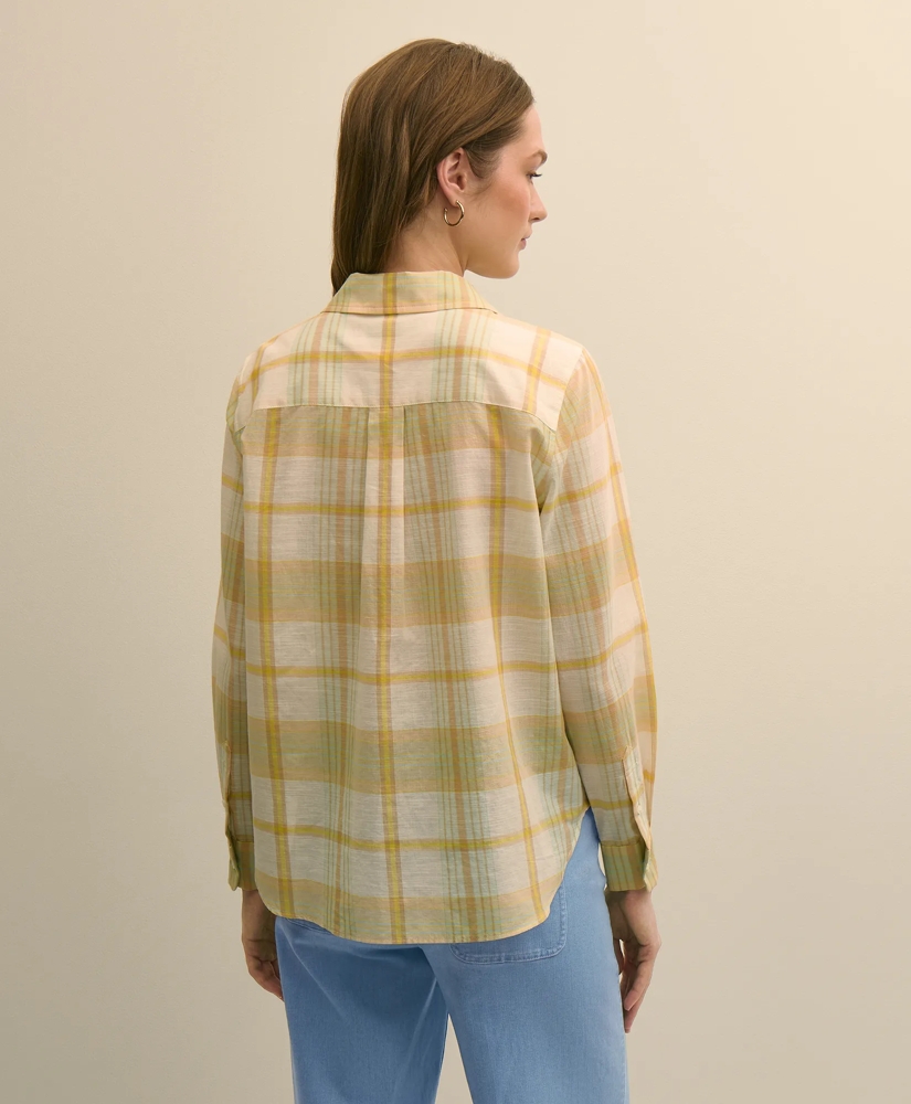 Relaxed Cotton Madras Shirt, image 4