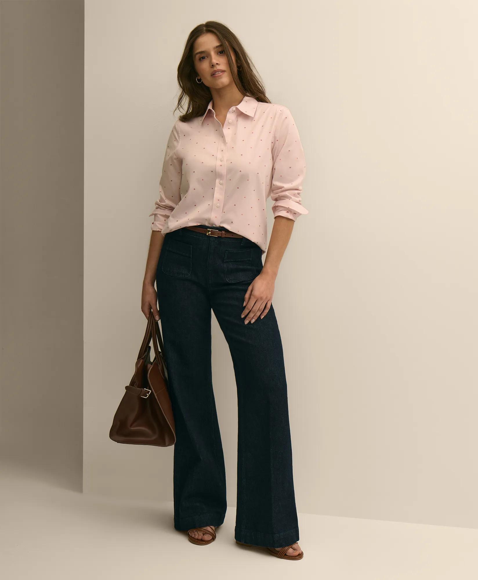 Cotton Jacquard Clip-Dot Shirt secondary