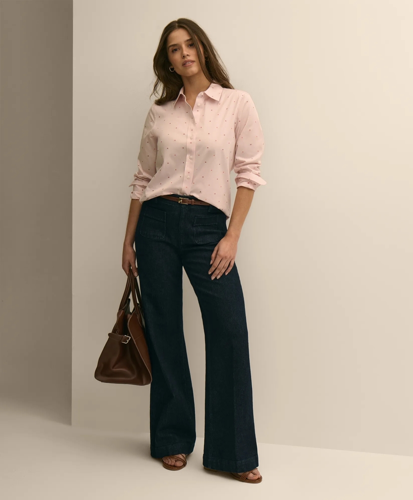 Cotton Jacquard Clip-Dot Shirt, image 2