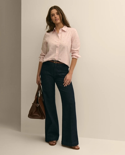 Cotton Jacquard Clip-Dot Shirt, image 2