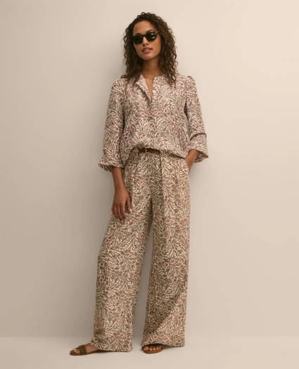 Silk Habotai Floral Blouse, image 2