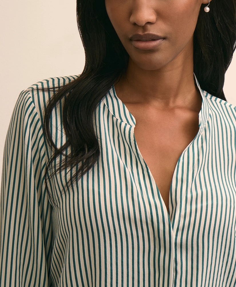 Silk Stripe Blouse, image 3