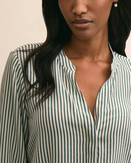 Silk Stripe Blouse, image 3