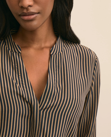 Silk Stripe Blouse, image 3