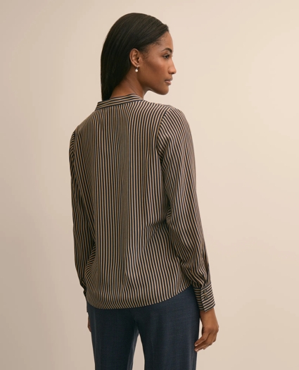 Silk Stripe Blouse, image 4