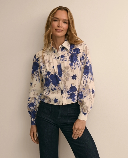 Floral Cropped Blouse, image 1