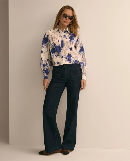 Floral Cropped Blouse, image 2
