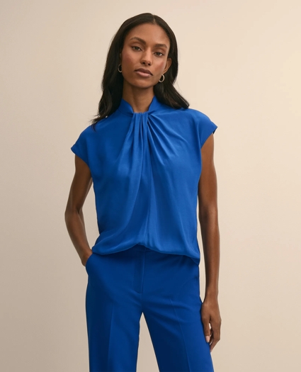 Viscose Twist-Knot Sleeveless Blouse, image 1