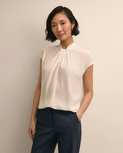 Viscose Twist-Knot Sleeveless Blouse, image 1