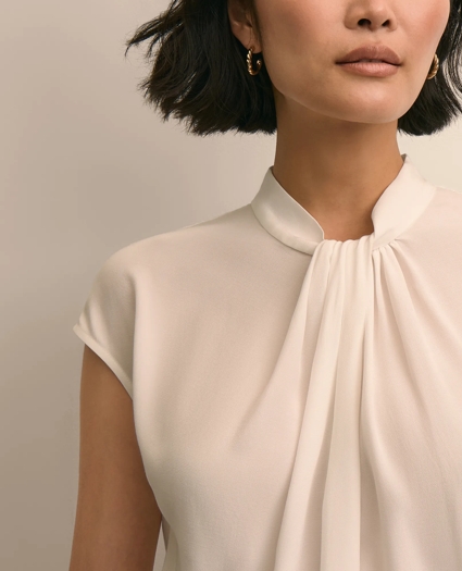 Viscose Twist-Knot Sleeveless Blouse, image 3
