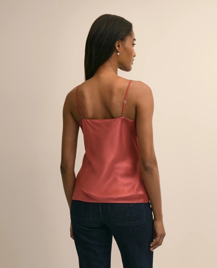 V-Neck Cami in Washable Silk Charmeuse, image 4
