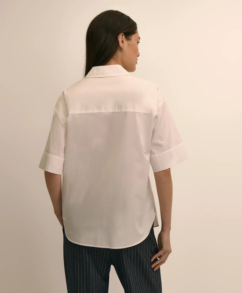 Cotton Short-Sleeve Drop-Shoulder Shirt, image 4