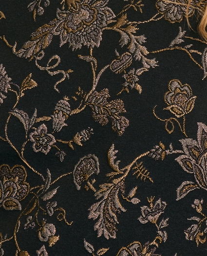 Shimmer-Brocade Short-Sleeve Top, image 5