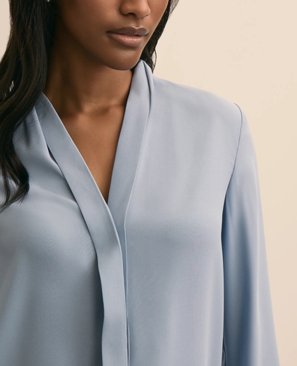 V-Neck Pleated Blouse, image 3