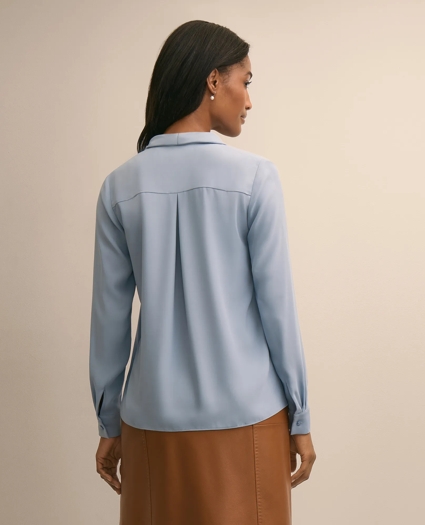 V-Neck Pleated Blouse, image 4