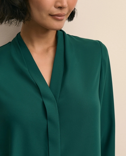 V-Neck Pleated Blouse, image 3