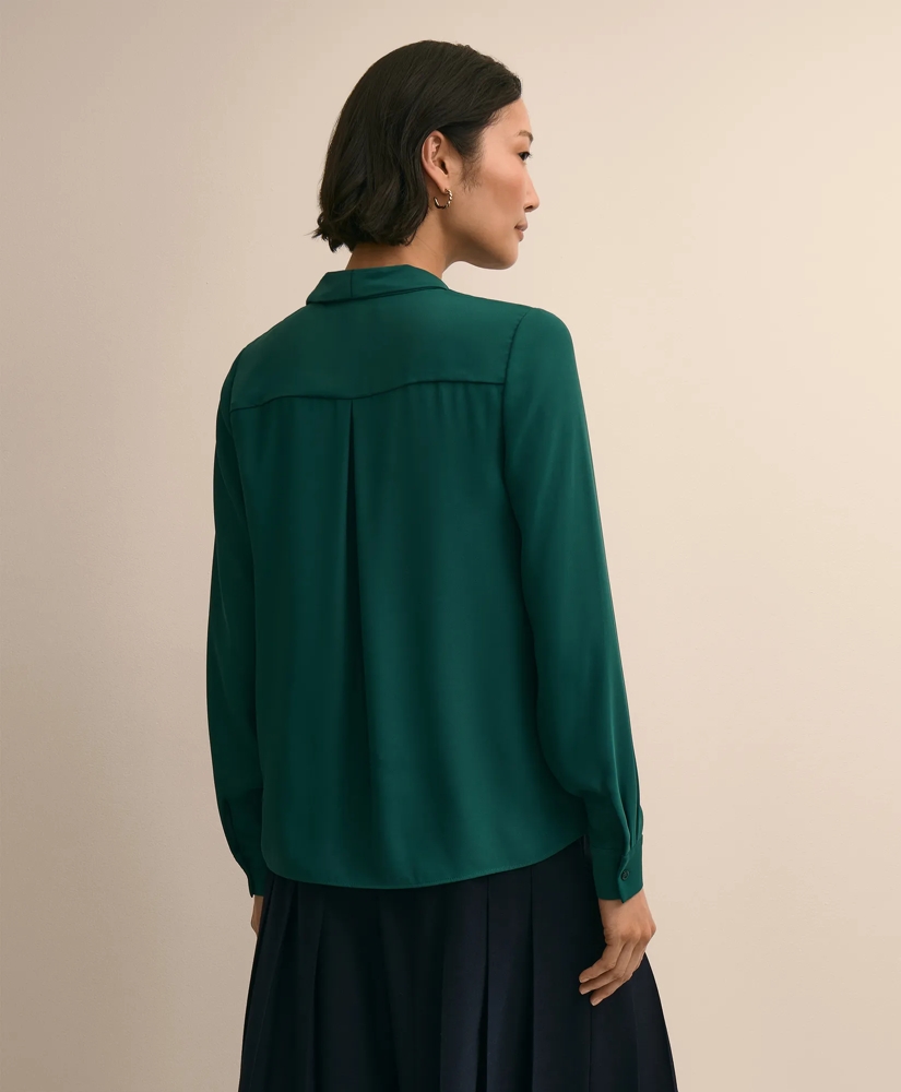 V-Neck Pleated Blouse, image 4