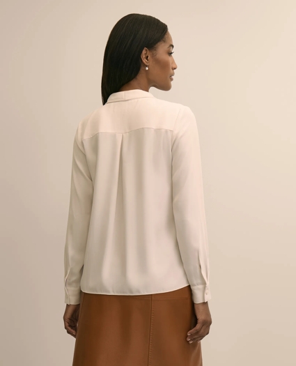 V-Neck Pleated Blouse, image 4