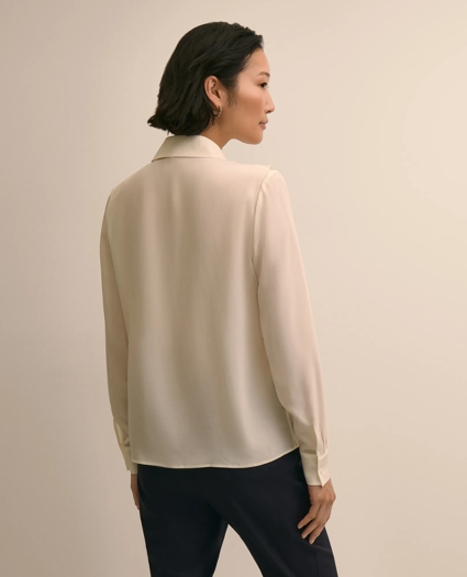 Silk Ruffle-Detail Blouse, image 4