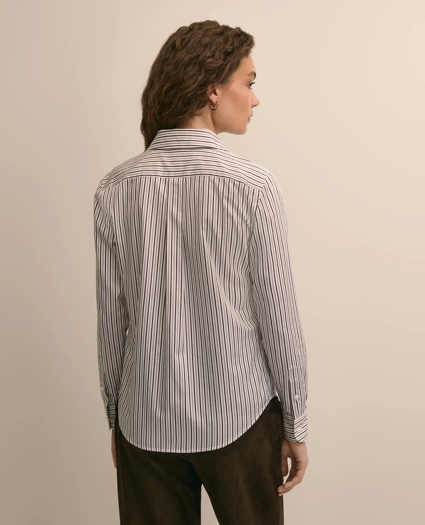 Classic Fit Cotton Stripe Dress Shirt, image 4