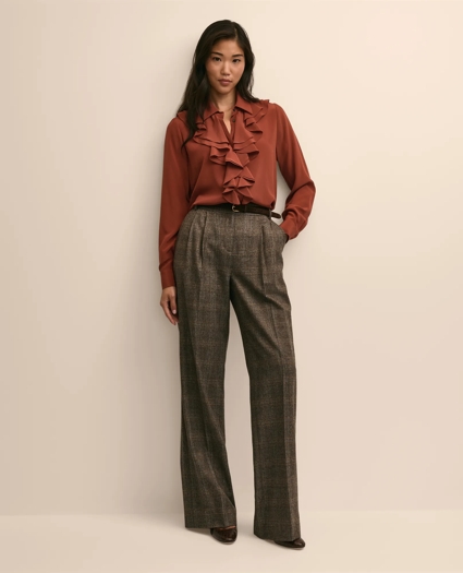 Silk Ruffle-Front Blouse, image 2