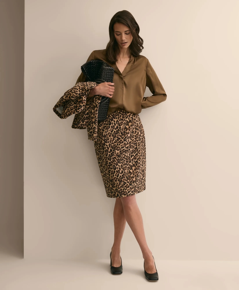 Silk Charmeuse Open V-Neck Blouse, image 2