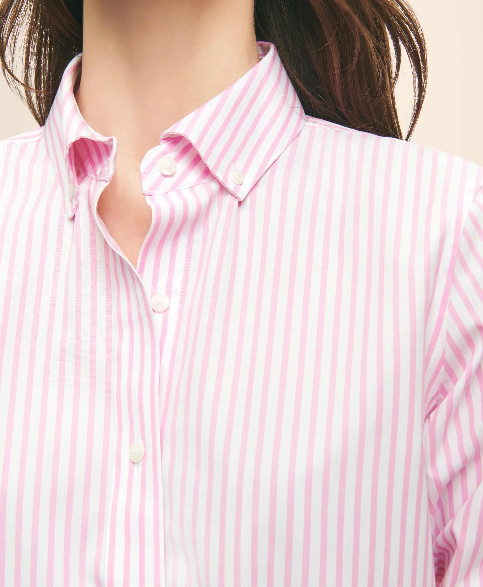 Classic Fit Stretch Supima&reg; Cotton Non-Iron Bengal Stripe Dress Shirt, image 2