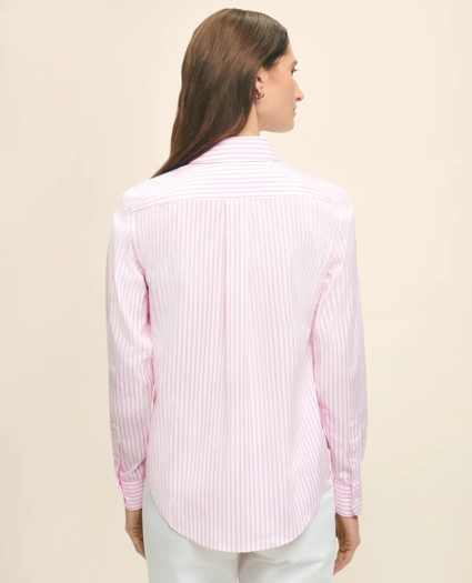 Classic Fit Stretch Supima&reg; Cotton Non-Iron Bengal Stripe Dress Shirt, image 3