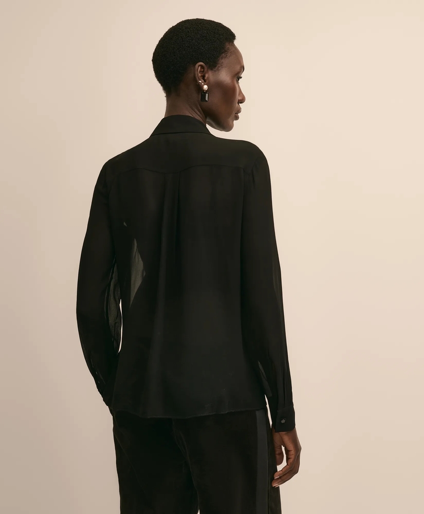 Georgette Tuxedo Blouse, image 4