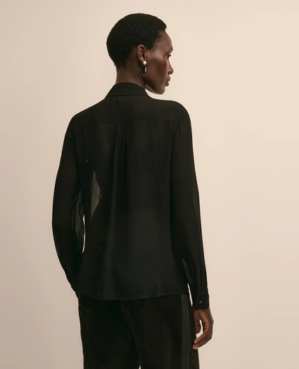 Georgette Tuxedo Blouse, image 4