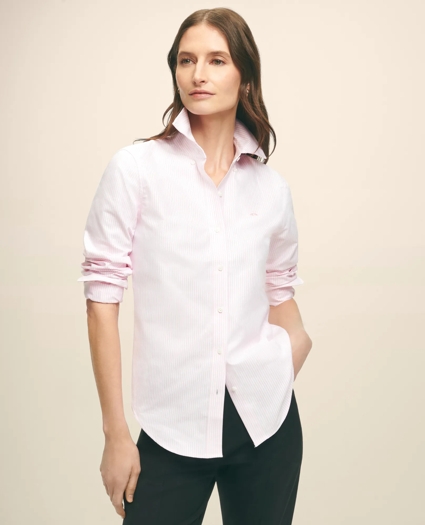 Classic Fit Cotton Oxford Stripe Shirt
